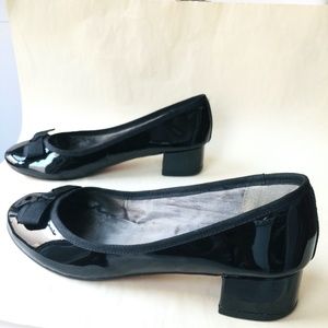STEVEN by STEVE MADDEN Y2K Patent Leather Lunette Pump with Bow Size 7 Black VTG